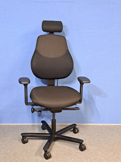 Orangebox Flo Mid Back Task Armchair with Headrest Black (used)