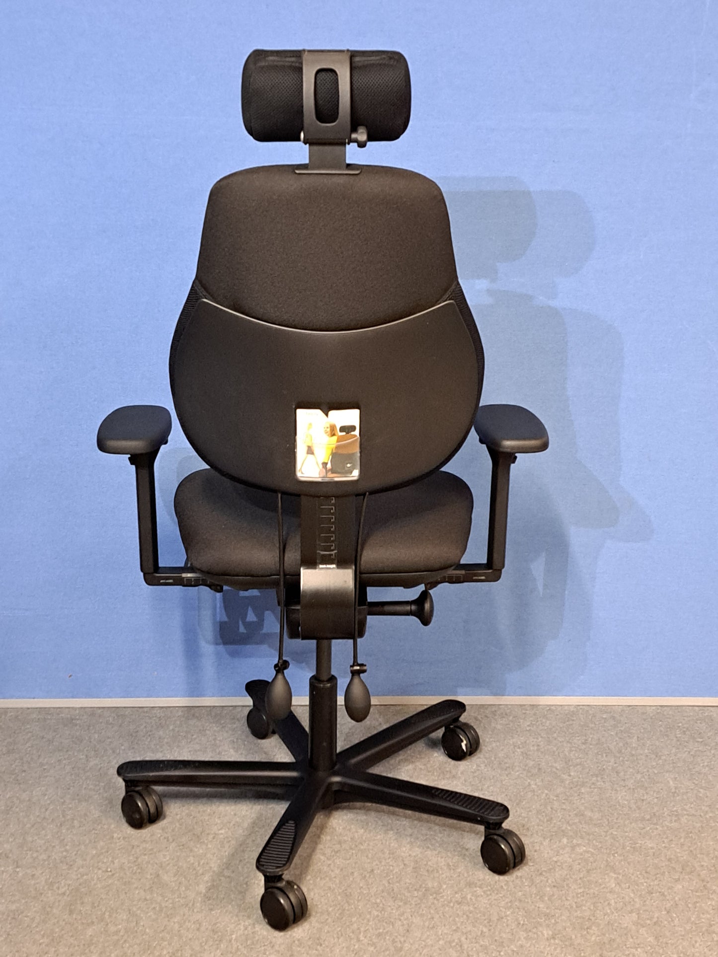 Orangebox Flo Mid Back Task Armchair with Headrest Black (used)