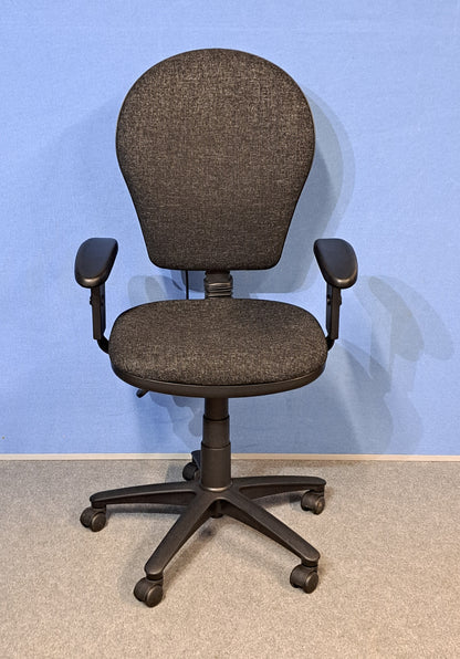 High Back Operators Armchair Charcoal (used)