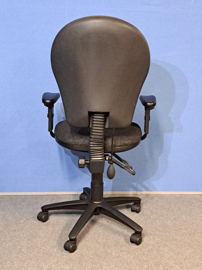 High Back Operators Armchair Charcoal (used)