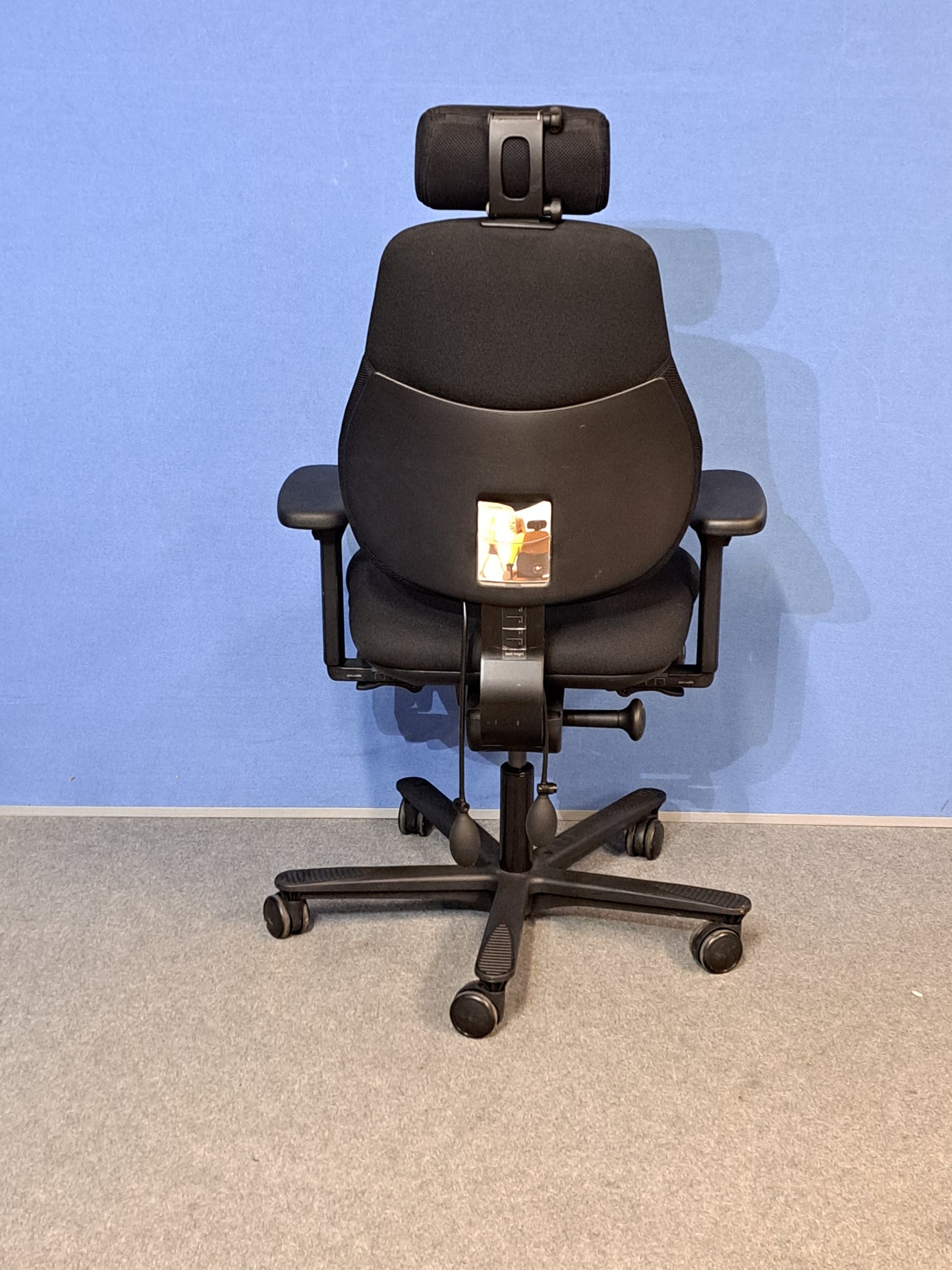 Orangebox Flo Mid Back Task Armchair with Headrest Black (used)