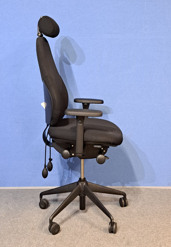 SALE Orangebox Flo High Back Task Chair with Headrest - Black (Used)