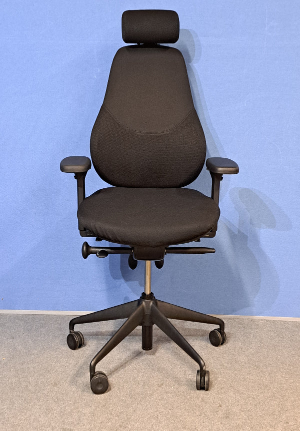 SALE Orangebox Flo High Back Task Chair with Headrest - Black (Used)