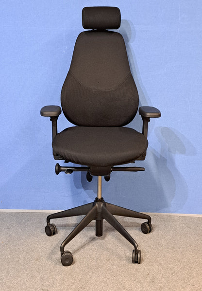SALE Orangebox Flo High Back Task Chair with Headrest - Black (Used)