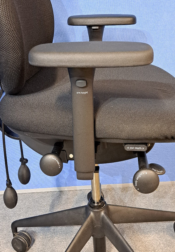 SALE Orangebox Flo High Back Task Chair with Headrest - Black (Used)
