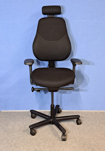 SALE Orangebox Flo Mid Back Task Armchair with Headrest - Black (Used)