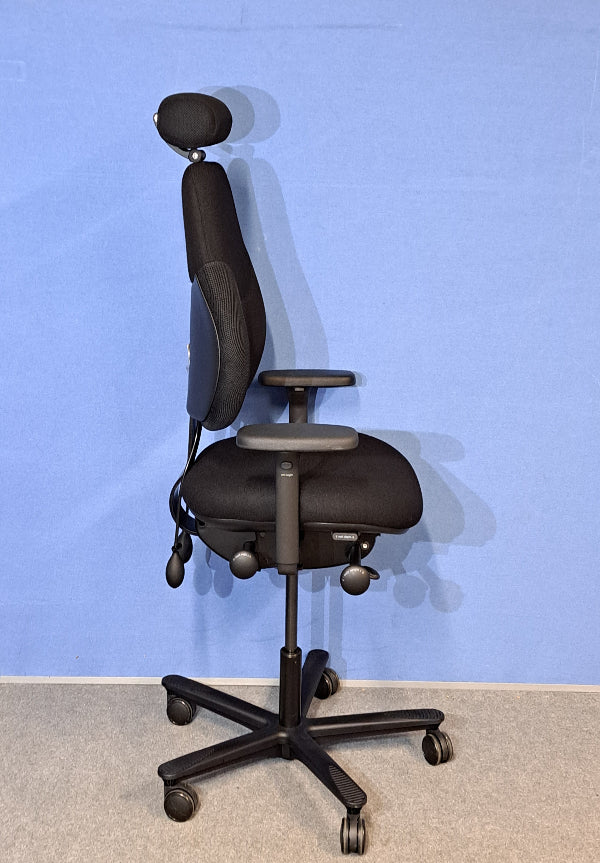 SALE Orangebox Flo Mid Back Task Armchair with Headrest - Black (Used)