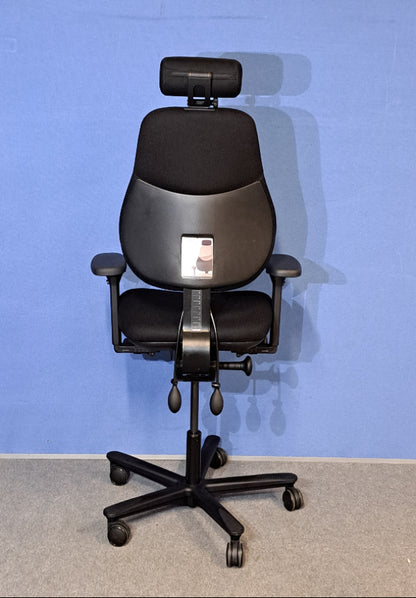 SALE Orangebox Flo Mid Back Task Armchair with Headrest - Black (Used)