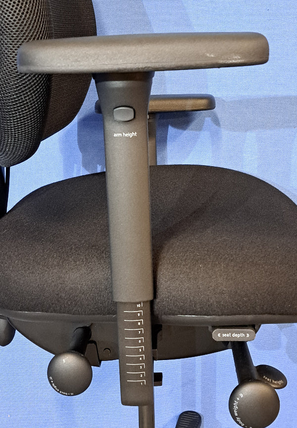 SALE Orangebox Flo Mid Back Task Armchair with Headrest - Black (Used)
