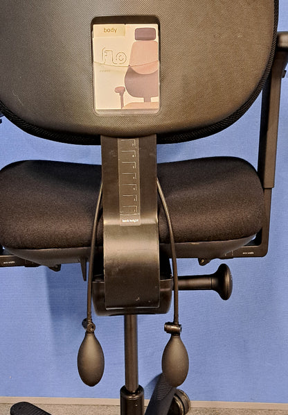 SALE Orangebox Flo Mid Back Task Armchair with Headrest - Black (Used)