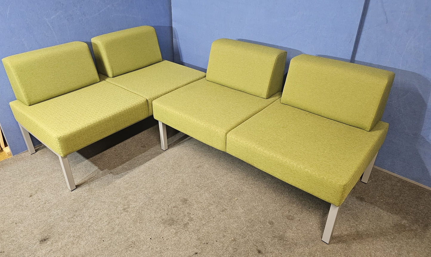Set of 2 Ballara 2 Seater Sofas with Open Back (used)