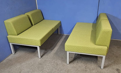 Set of 2 Ballara 2 Seater Sofas with Open Back (used)