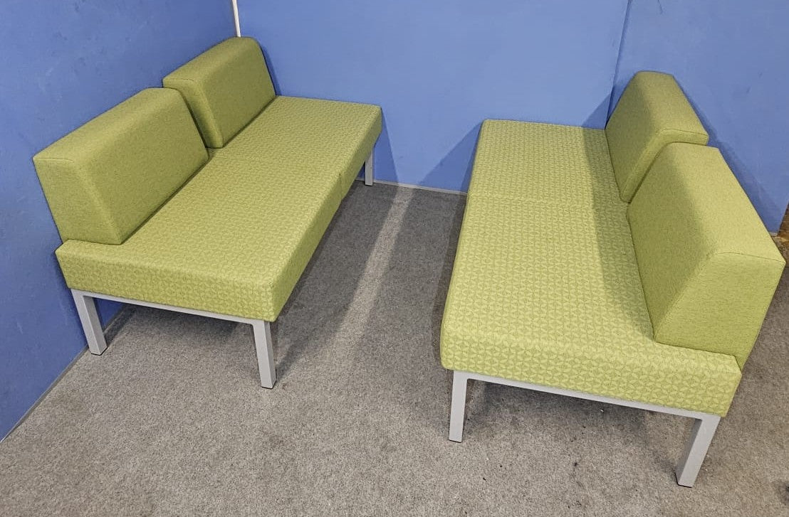Set of 2 Ballara 2 Seater Sofas with Open Back (used)