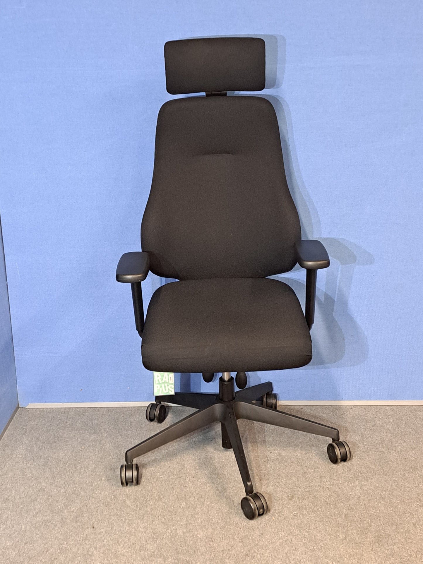 SALE Orangebox Spira Plus High Back Armchair inc Headrest Black (used)