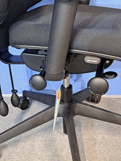 SALE Orangebox Spira Plus High Back Armchair inc Headrest Black (used)