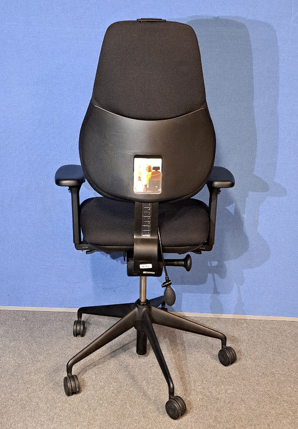 SALE Orangebox Flo High Back Task Armchair inc Single Pump Lumbar - Black (Used)