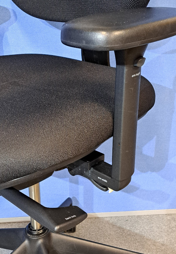 SALE Orangebox Flo High Back Task Armchair inc Single Pump Lumbar - Black (Used)