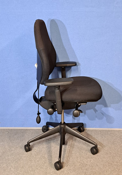 SALE Orangebox Flo Mid Back Task Armchair inc Single Pump Lumbar - Black (Used)
