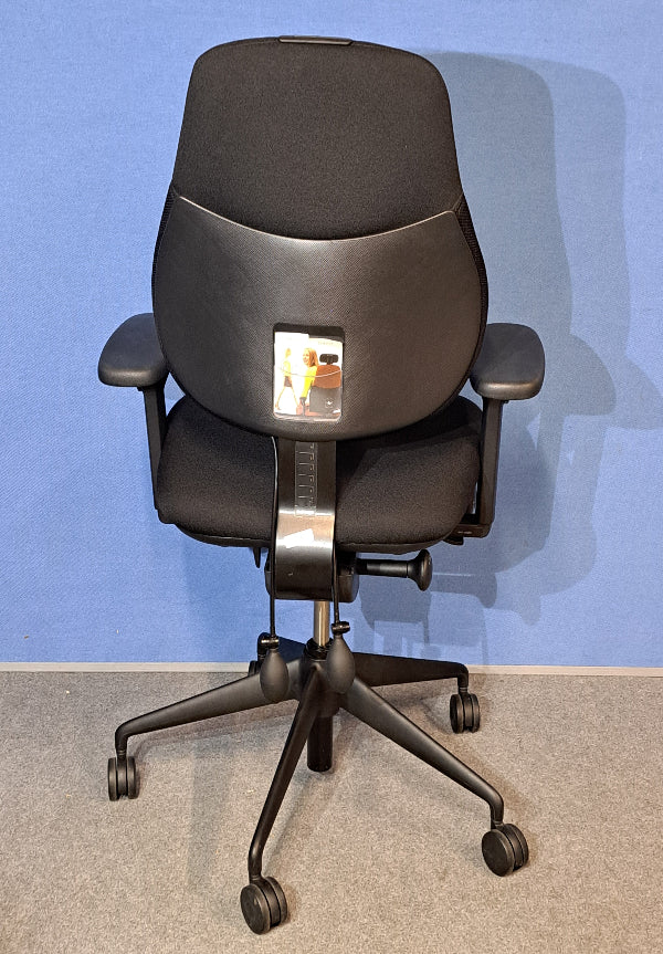 SALE Orangebox Flo Mid Back Task Armchair inc Double Pump Lumbar - Black (Used)