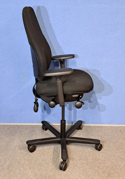 SALE Orangebox Flo High Back Task Armchair inc Double Pump Lumbar - Black (Used)