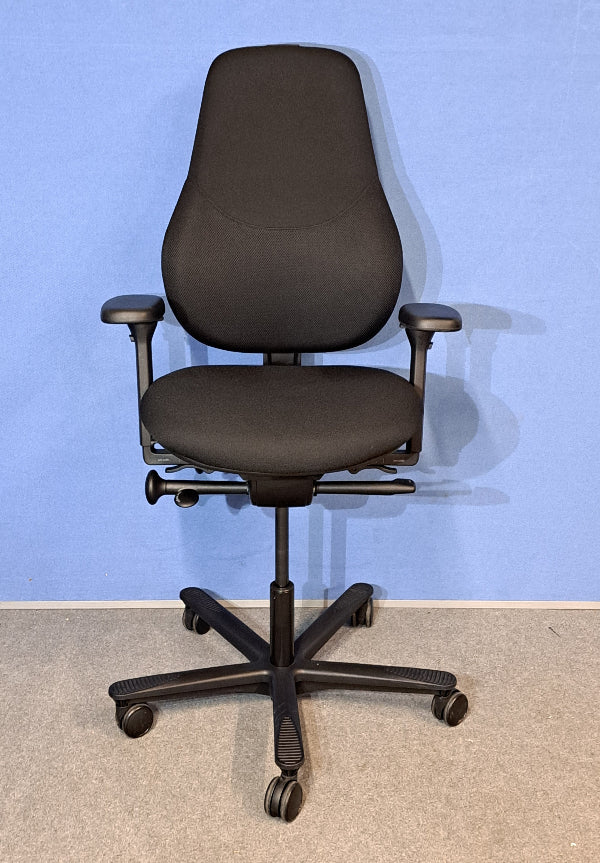 SALE Orangebox Flo High Back Task Armchair inc Double Pump Lumbar - Black (Used)