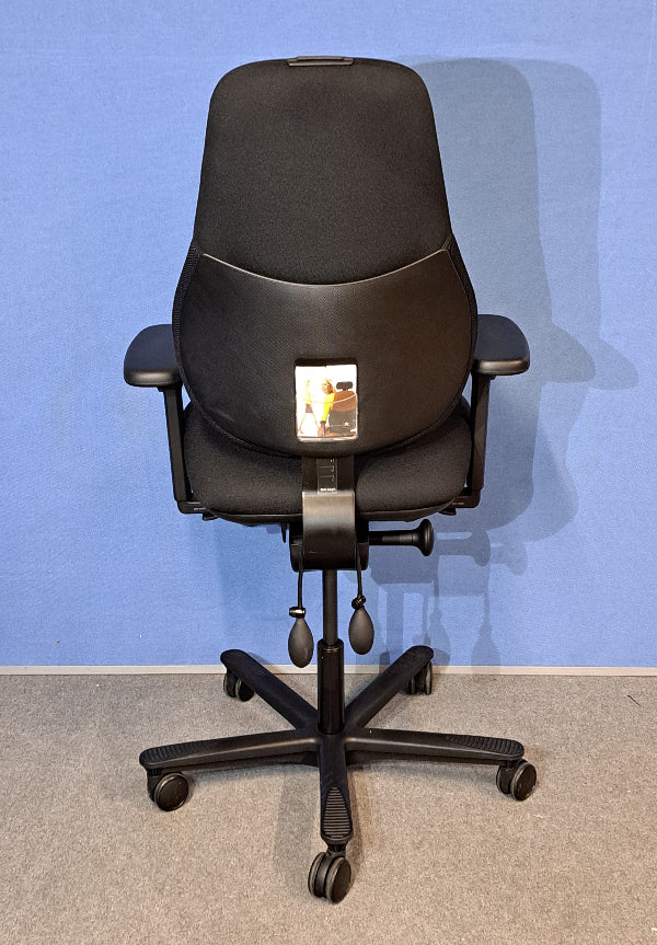 SALE Orangebox Flo High Back Task Armchair inc Double Pump Lumbar - Black (Used)