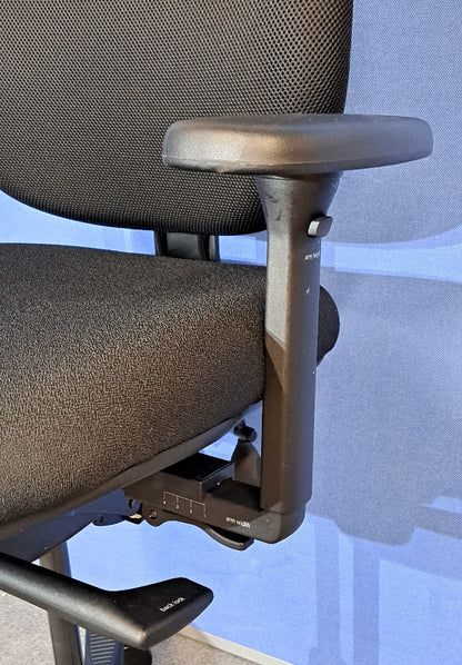 SALE Orangebox Flo High Back Task Armchair inc Double Pump Lumbar - Black (Used)
