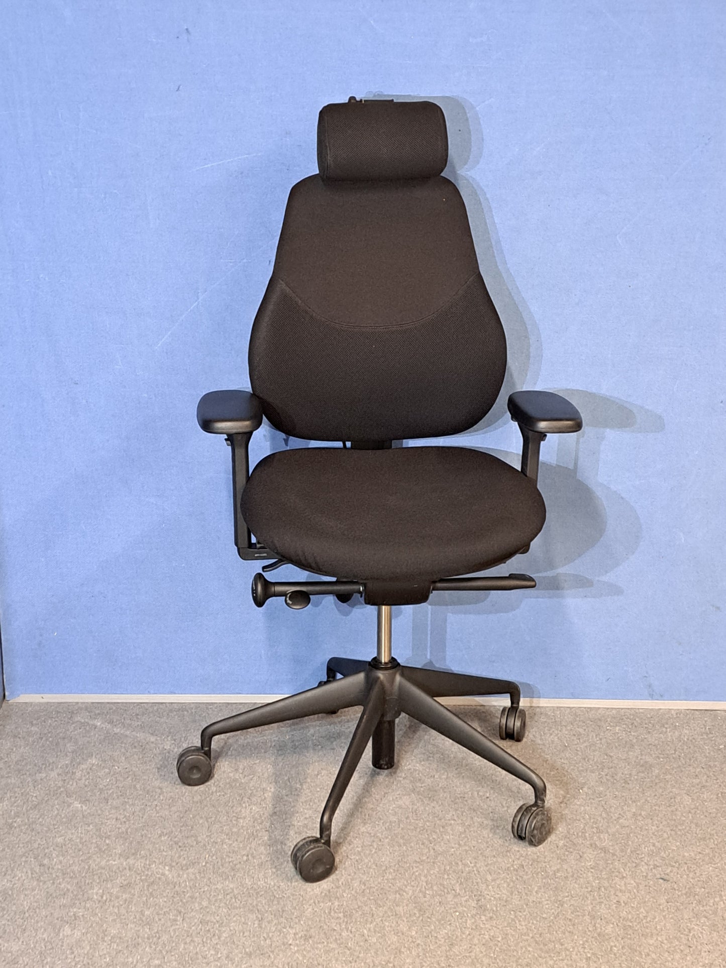 SALE Orangebox Flo Mid Back Task Chair with Coccyx Seat inc Headrest - Black (Used)