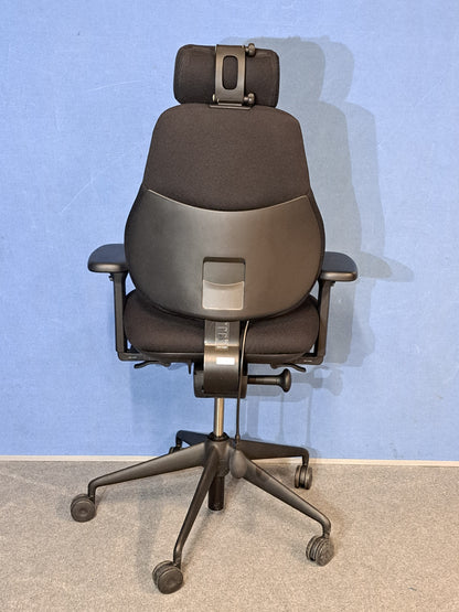 SALE Orangebox Flo Mid Back Task Chair with Coccyx Seat inc Headrest - Black (Used)