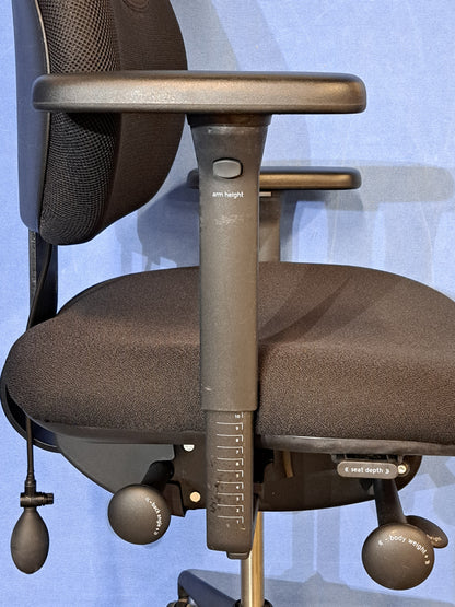 SALE Orangebox Flo Mid Back Task Chair with Coccyx Seat inc Headrest - Black (Used)