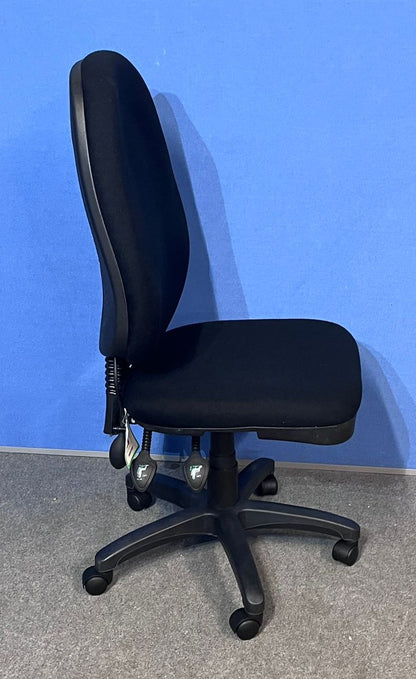 High Back Operators Armchair in Black (used)