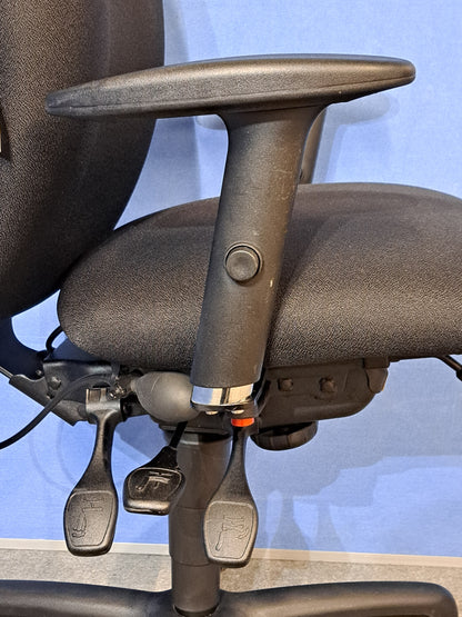Adapt by Ergochair Mid Back Operators Armchair - Black (used)