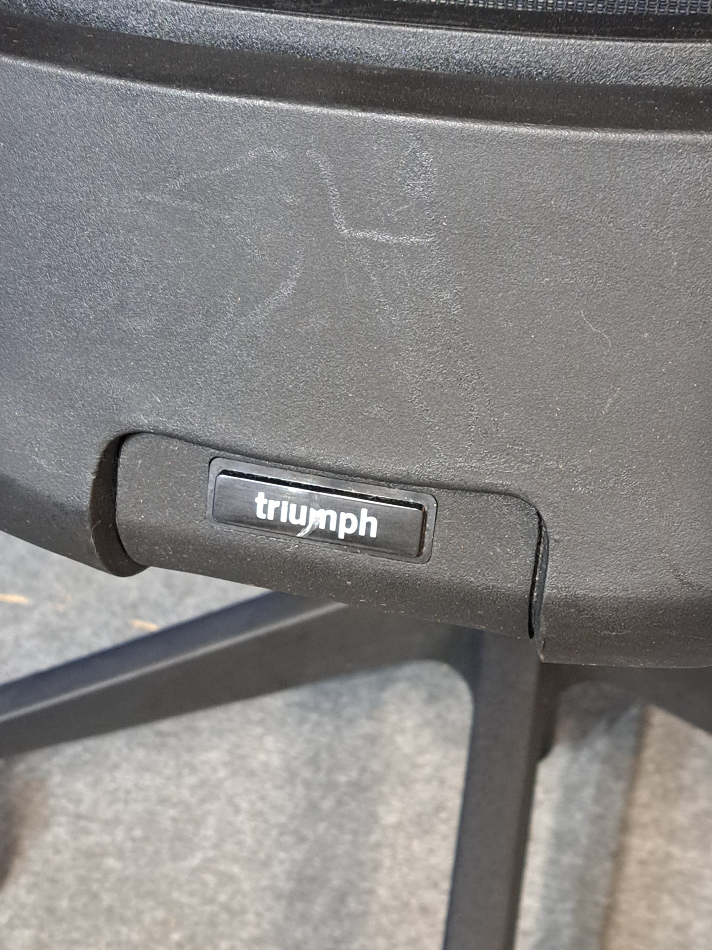 Triumph Mesh Back Operators Armchair with Height Adjustable Arms in Blue / Black (used)