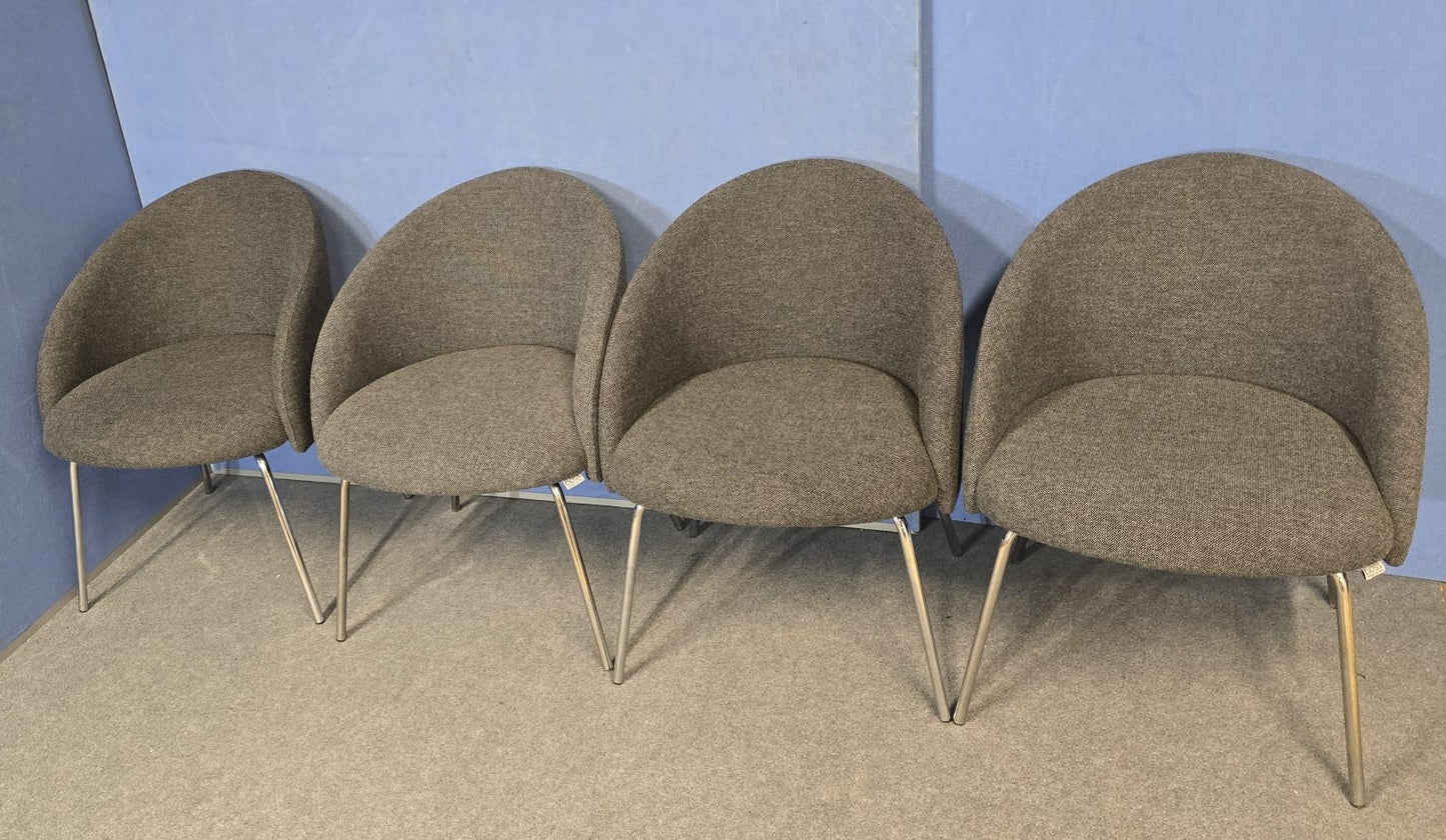 Set of 2 Boss Design Chill Side Chairs Grey (used)