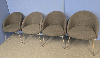 Set of 2 Boss Design Chill Side Chairs Grey (used)