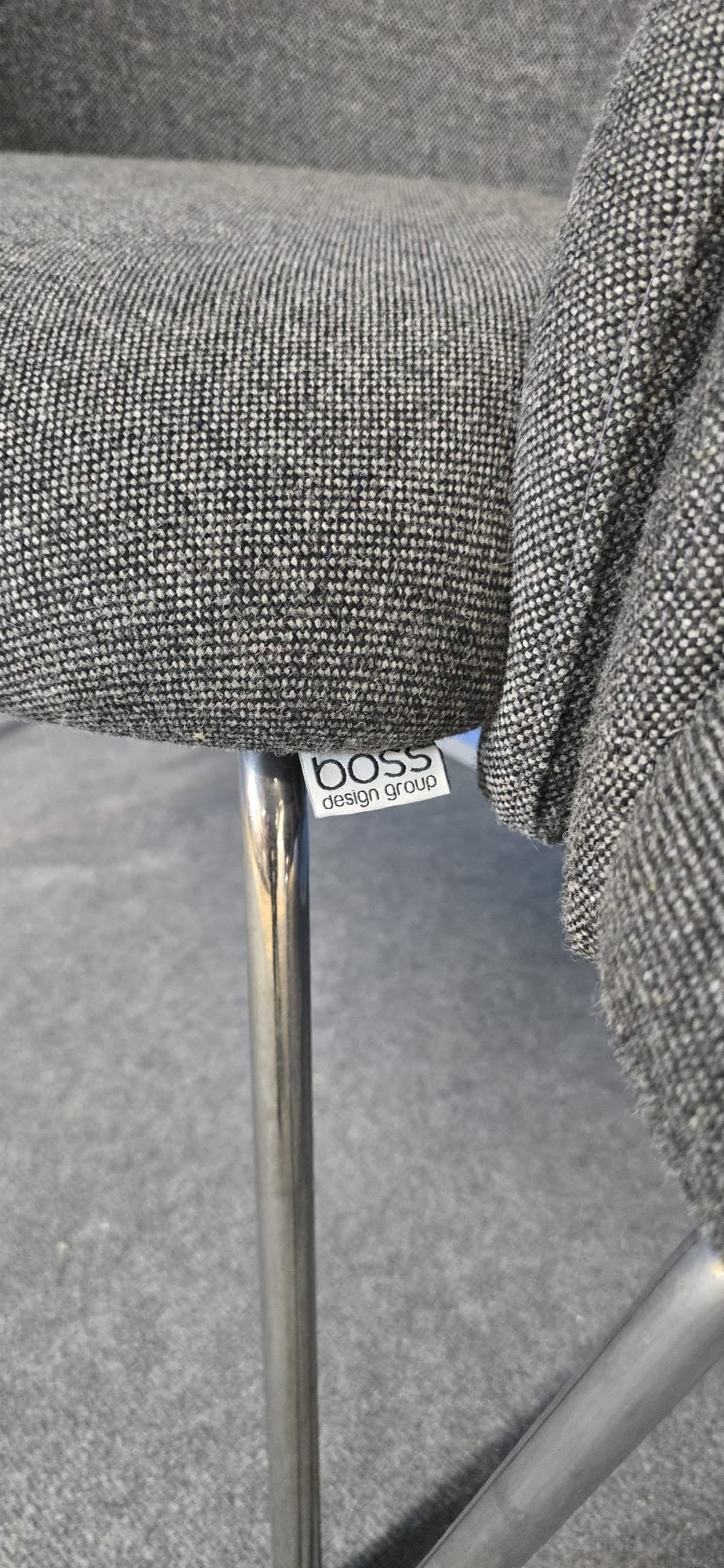 Set of 2 Boss Design Chill Side Chairs Grey (used)