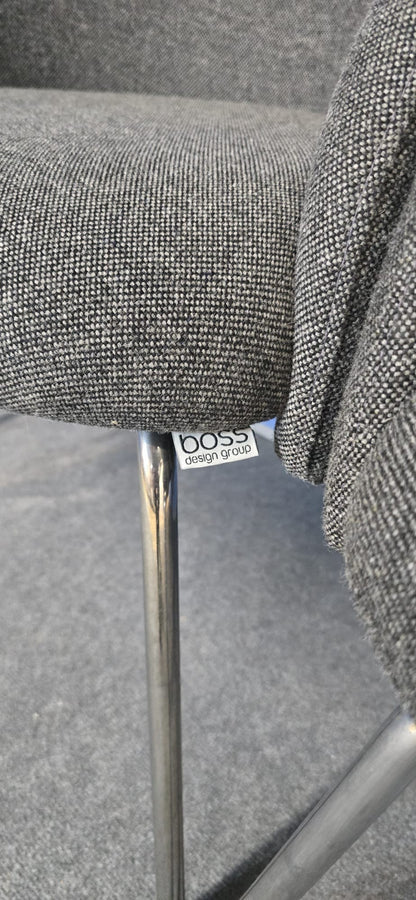 Set of 2 Boss Design Chill Side Chairs Grey (used)