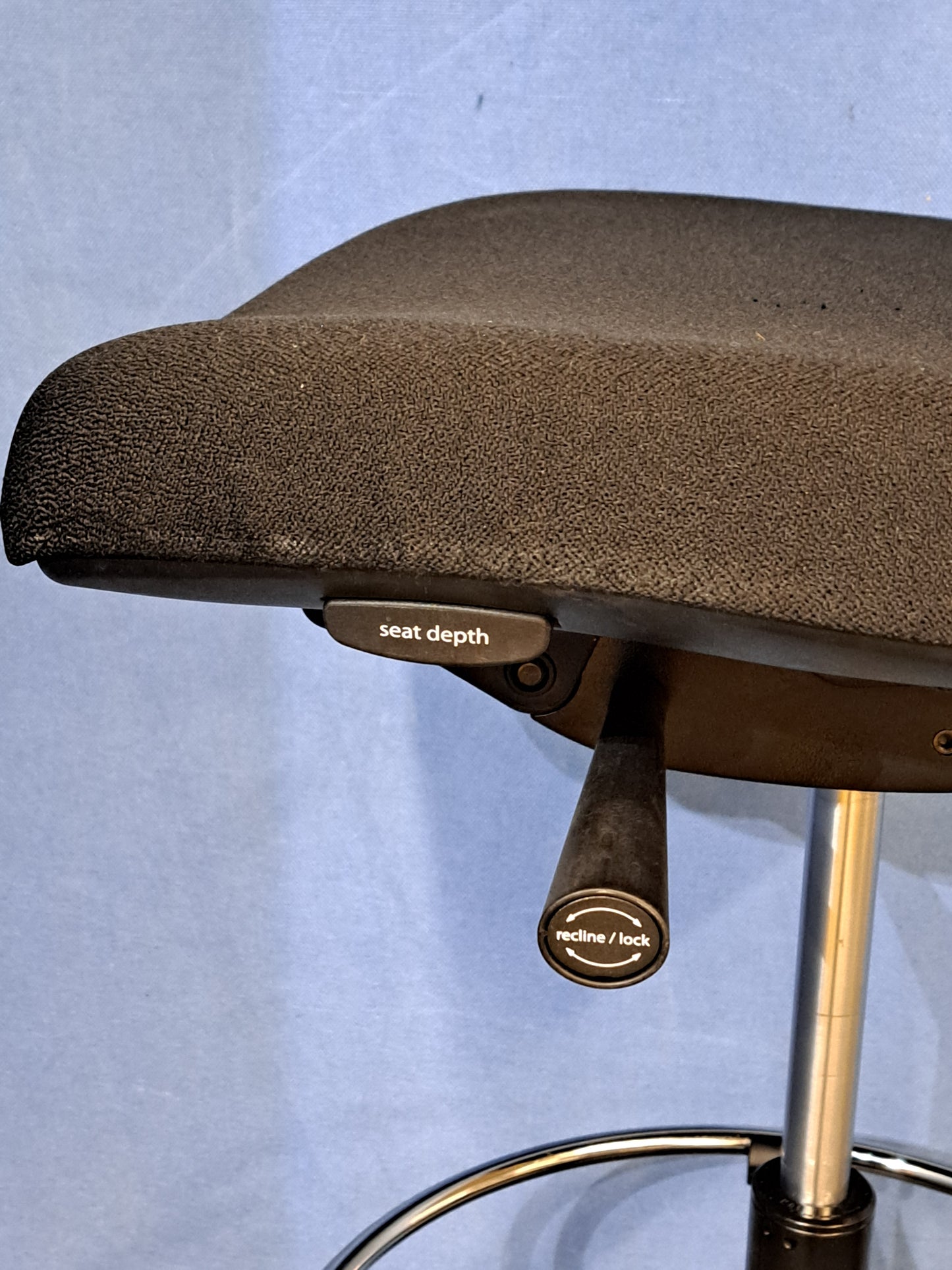 Orangebox Do Mesh Back Draughtsman Chair, Black Polyester Seat (Used)
