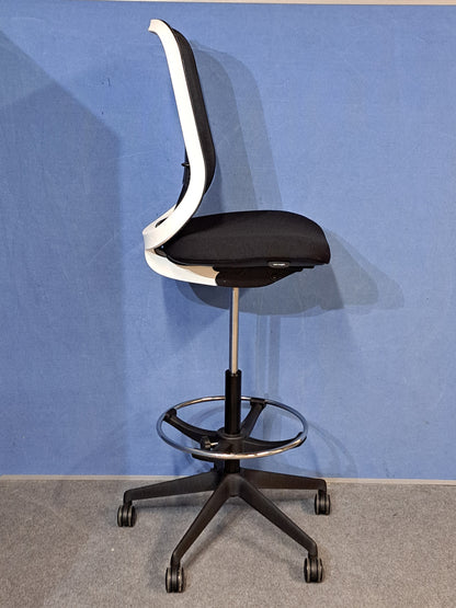 Orangebox Do Mesh Back Draughtsman Chair, Black Wool Seat (Used)