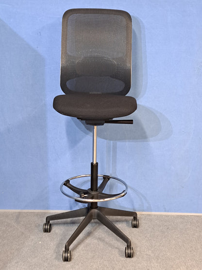 Orangebox Do Mesh Back Draughtsman Chair, Black Wool Seat (Used)