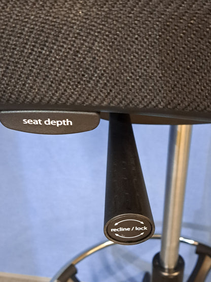 Orangebox Do Mesh Back Draughtsman Chair, Black Wool Seat (Used)