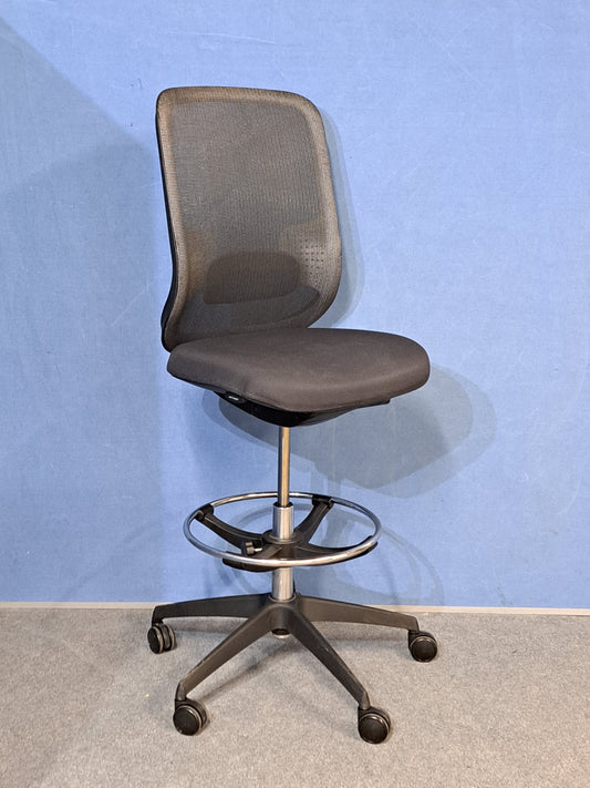 Orangebox Do Mesh Back Draughtsman Chair, Black Grey Seat (Used)