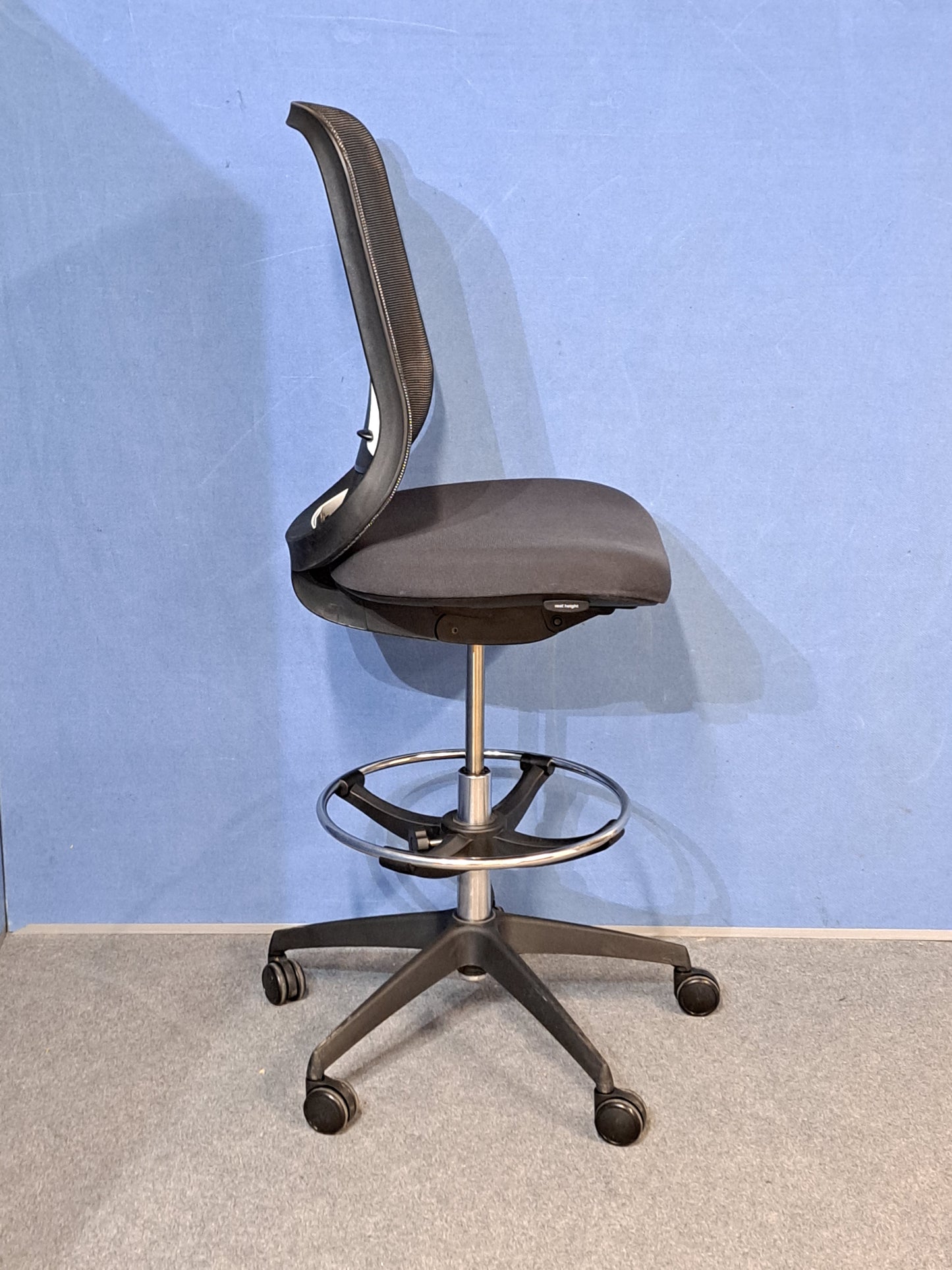 Orangebox Do Mesh Back Draughtsman Chair, Black Grey Seat (Used)
