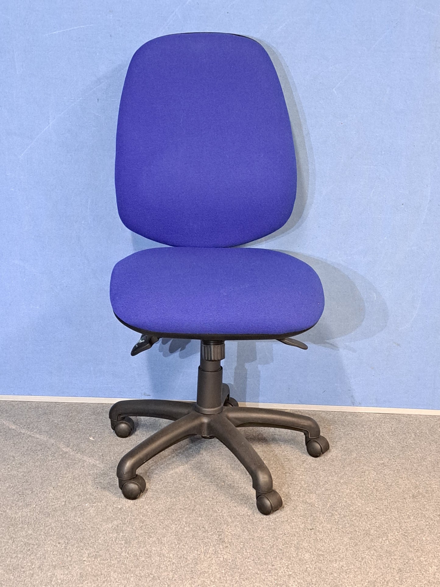 High Back Operators Chair - Blue (used)