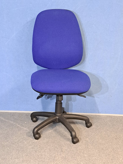 High Back Operators Chair - Blue (used)