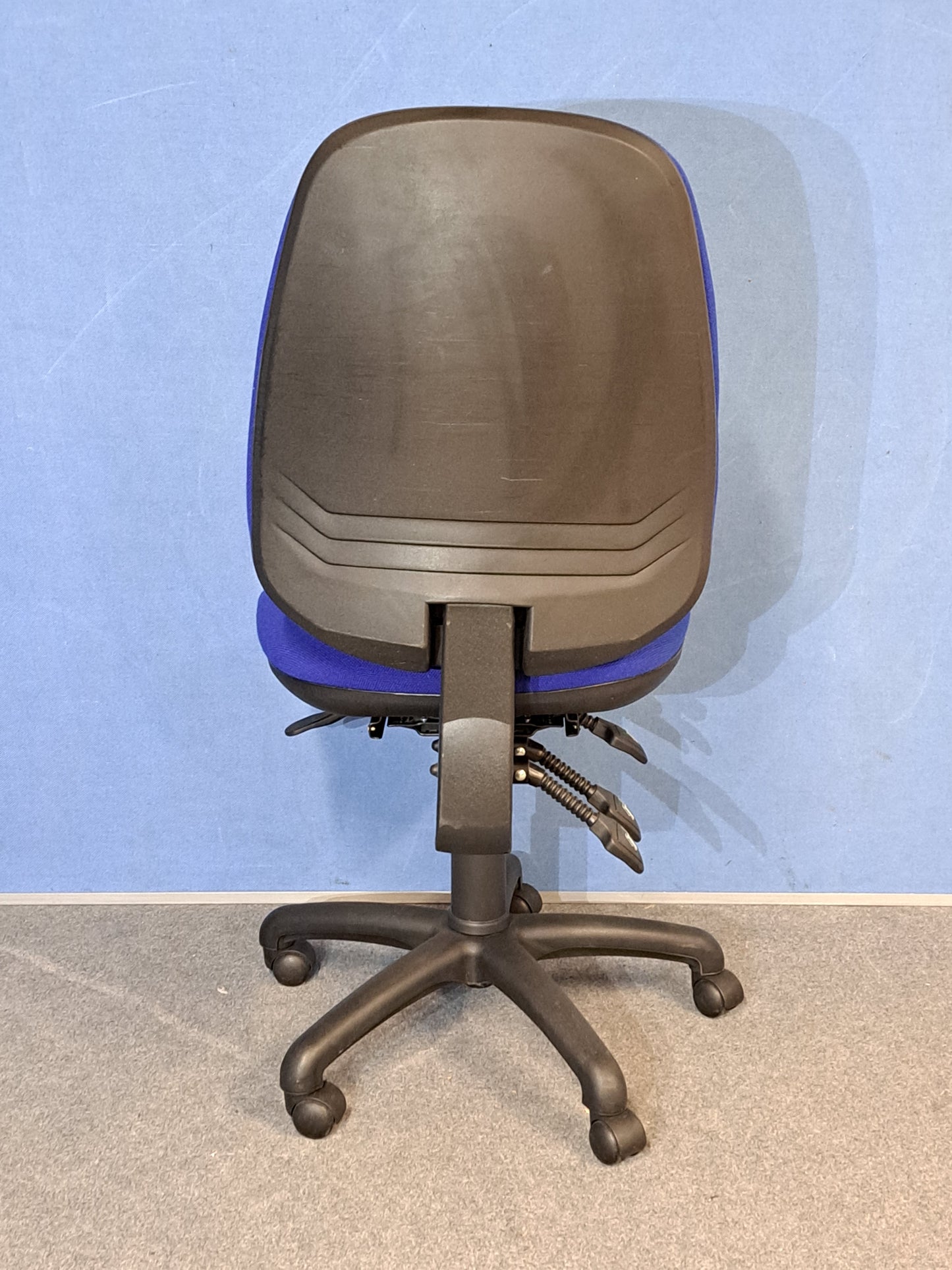 High Back Operators Chair - Blue (used)