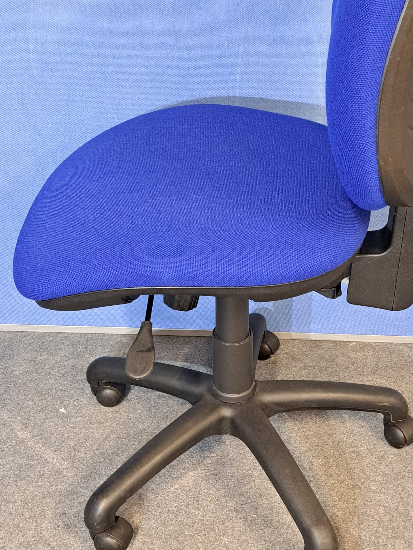High Back Operators Chair - Blue (used)