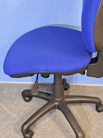 High Back Operators Chair - Blue (used)