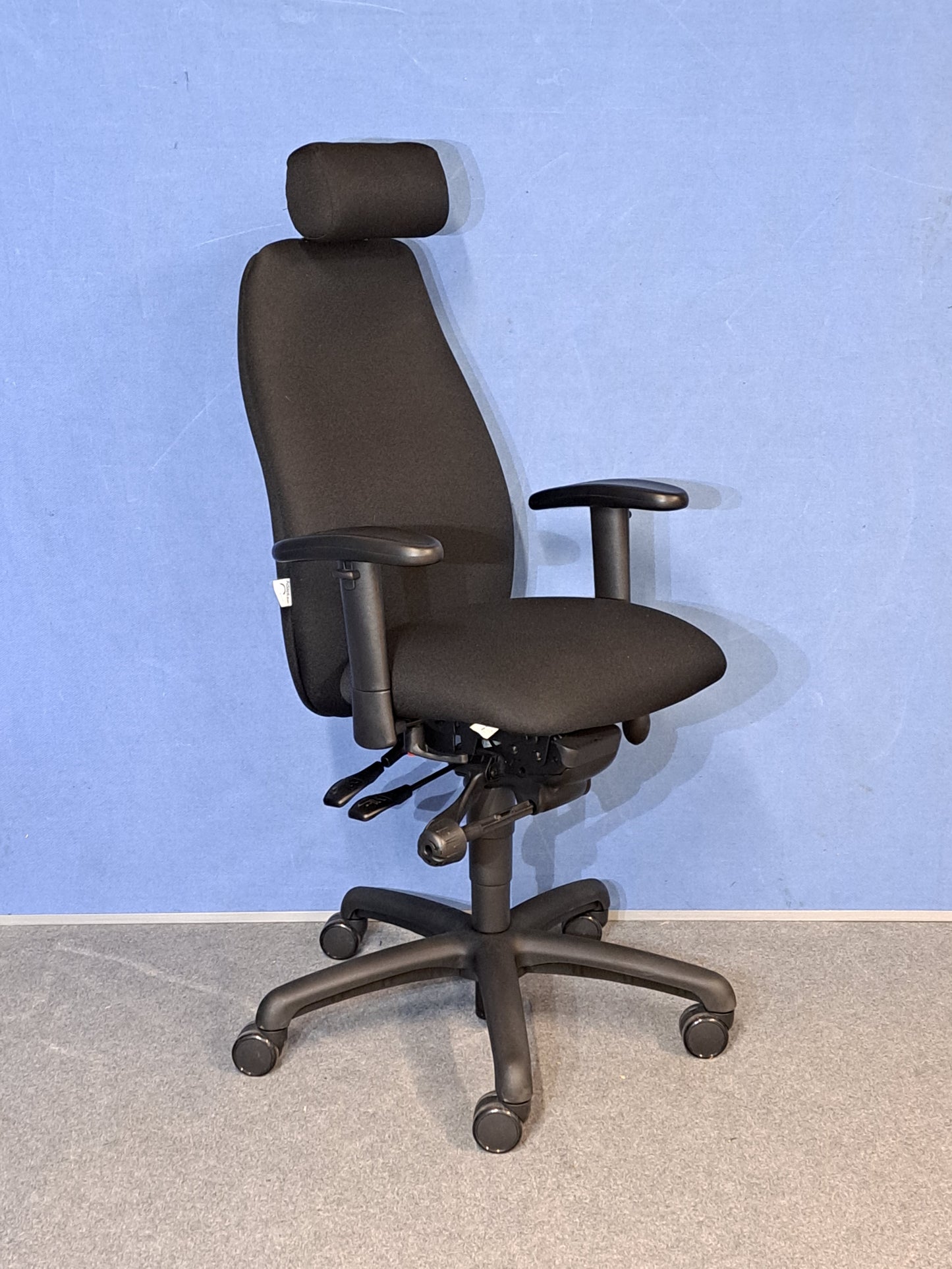 Adapt by Ergochair High Back Operators Armchair with Headrest - Black (used)