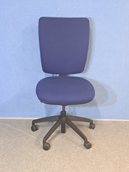 High Back Operators Chair, Blue (used)